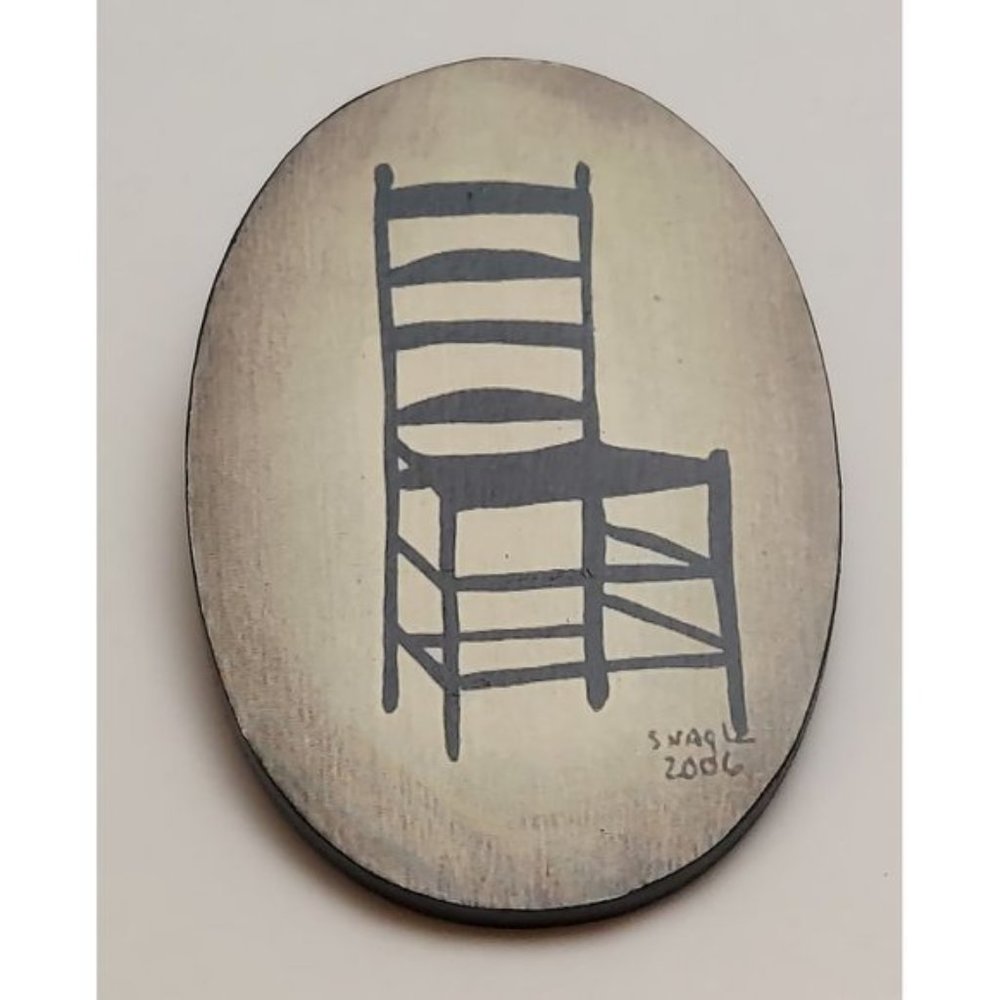 Colonial Ladder Back Chair Pin Brooch Sue Nagle 2006